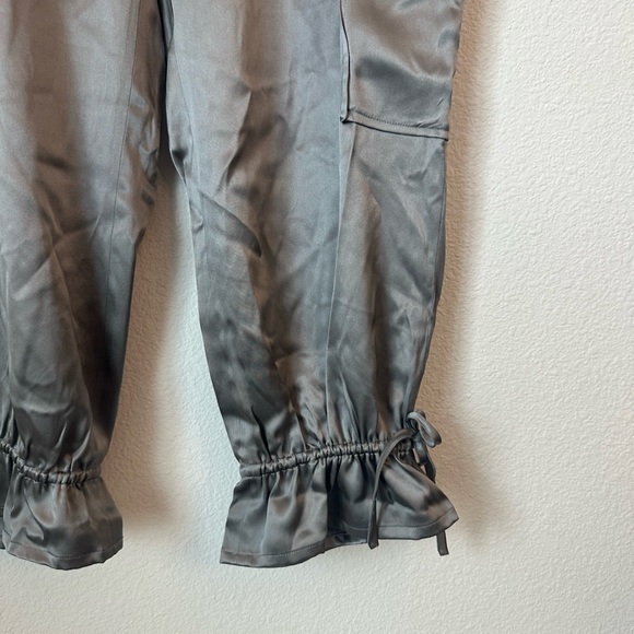 Vintage Y2K Banana Republic Silk Cargo Tie Ankle Pants - Picture 4 of 11
